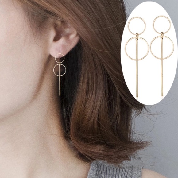 NEW!💙💎MINIMALIST BARS! MODERN HOOPS!💎💙GOLDEN! - Picture 6 of 8